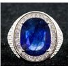 Image 1 : Men's Silver Sapphire Ring RV $1000