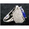 Image 3 : Men's Silver Sapphire Ring RV $1000