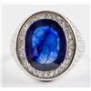 Image 6 : Men's Silver Sapphire Ring RV $1000