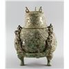 Image 1 : Chinese Han Style Bronze and Silver Dragon Censer
