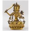 Image 1 : Chinese Gilt Bronze Manjushri Bodhisattva Statue