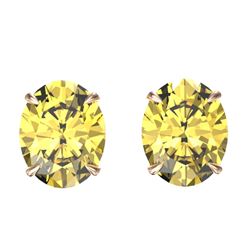 5 CTW Citrine Designer Inspired Solitaire Stud Earrings 14K Rose Gold - REF-25W8F - 21657