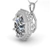 Image 1 : 1 CTW VS/SI Oval Cut Diamond Solitaire Necklace 18K White Gold - REF-287W8F - 36000