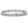 Image 2 : 15.20 CTW Oval Diamond Designer Bracelet 18K White Gold - REF-2801H3A - 42707