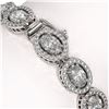 Image 4 : 15.20 CTW Oval Diamond Designer Bracelet 18K White Gold - REF-2801H3A - 42707