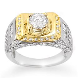 2.05 CTW Certified VS/SI Diamond Ring Solid 14K 2-Tone Gold - REF-278F8N - 10710