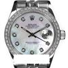 Image 1 : Rolex Men's Stainless Steel, QuickSet, Diamond Dial & Diamond Bezel - REF-557H6W