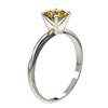 Image 4 : 1.04 CTW Certified Intense Yellow SI Diamond Solitaire Engagement Ring 10K White Gold - REF-180W2F -
