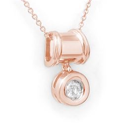 0.16 CTW Certified VS/SI Diamond Pendant 14K Rose Gold - REF-21X8T - 13574