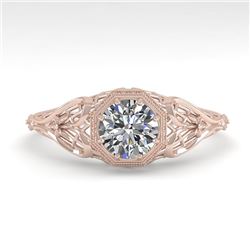 0.50 CTW VS/SI Diamond Solitaire Engagement Ring 18K Rose Gold - REF-107N3Y - 36017
