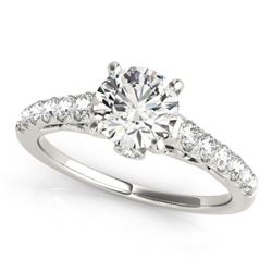 1.25 CTW Certified VS/SI Diamond Solitaire Ring 18K White Gold - REF-211Y3K - 27594