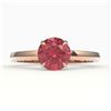 Image 1 : 2 CTW Pink Tourmaline Designer Inspired Solitaire Engagement Ring 14K Rose Gold - REF-33W6F - 22235