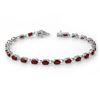 Image 1 : 7.0 CTW Ruby Bracelet 14K White Gold - REF-60X9T - 13453