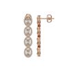 Image 2 : 6.08 CTW Oval Diamond Designer Earrings 18K Rose Gold - REF-1132T4M - 42711