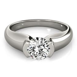 0.5 CTW Certified VS/SI Diamond Solitaire Ring 18K White Gold - REF-108Y9K - 27798