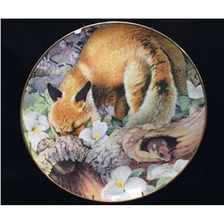 Geoff Mowery 1984 Collector Plate 'Red Fox…an April game of hide and seek'