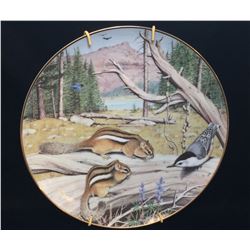 Peter Barrett 1981 Collector Plate 'The Friendly Chipmunk in August'