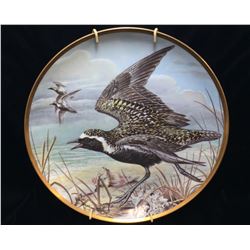 Bart Jerner 1981 Collector Plate 'Water Birds of the World - American Golden Plover'