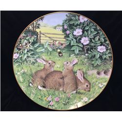 Peter Barrett 1981 Collector Plate 'Rabbits in a July Field'