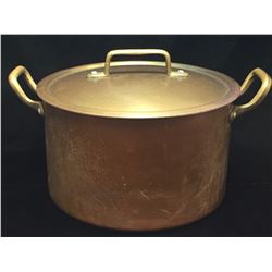 E.P. Brass Plated Copper Pot with Lid