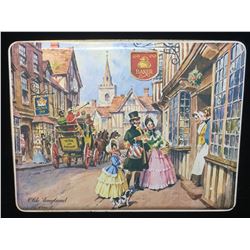 Fox's Biscuits Vintage Litho Tin Metal Container 'Old England' Design