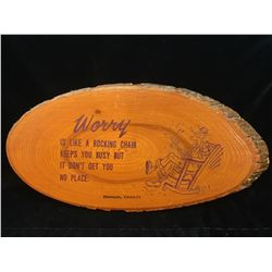 Worry' Quote Wooden Wall Mount Decoration