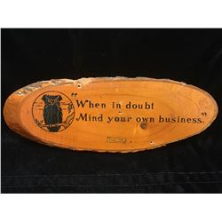 In Doubt' Quote Wooden Wall Mount Decoration
