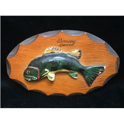 Winnipeg Canada Wooden Painted Trout Wall Mount Decoration