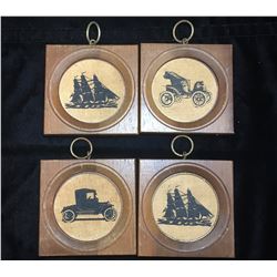Vintage Automobiles, Boats Wooden Wall Decorations
