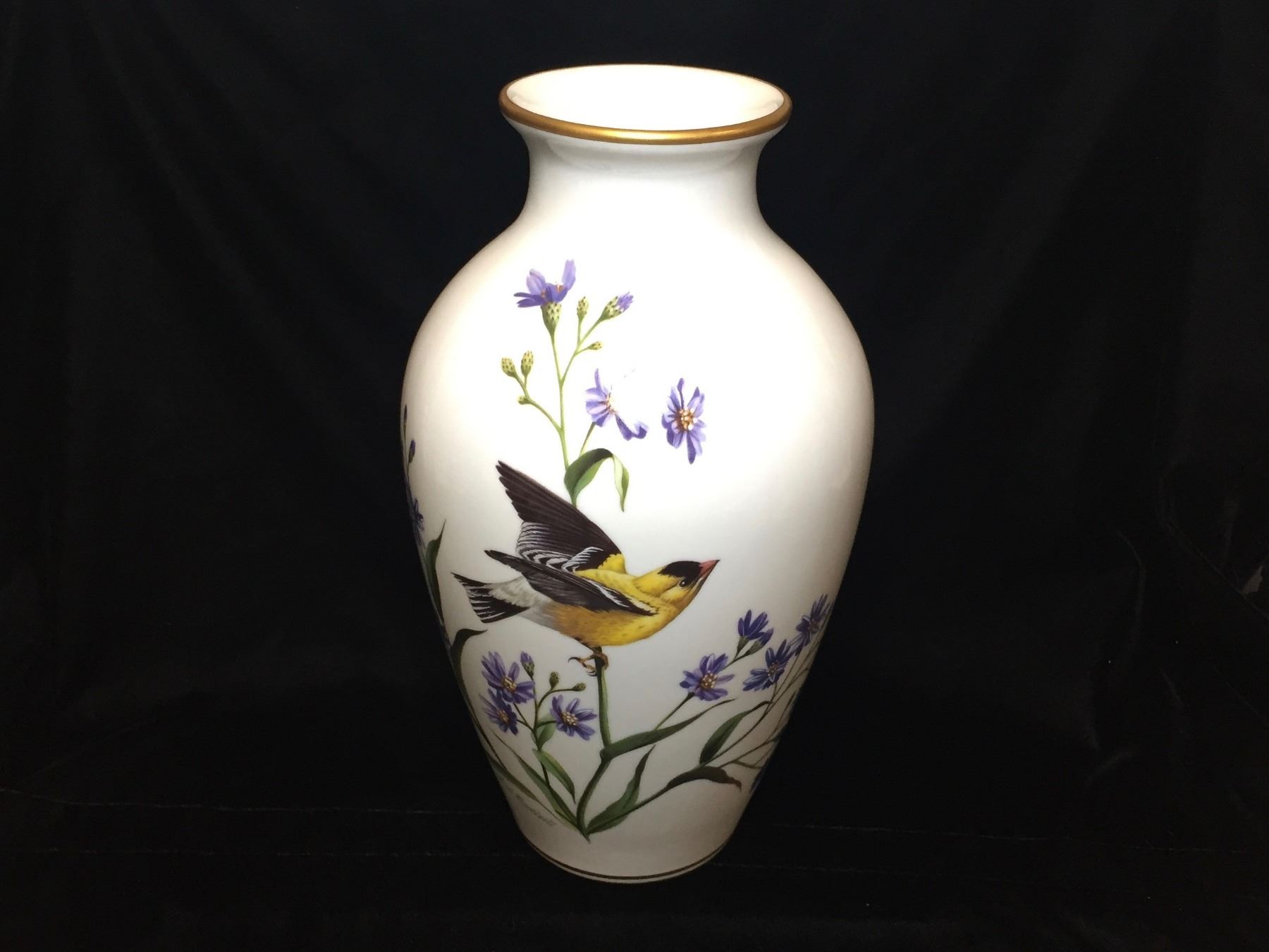 The Goldfinch In Autumn Vase By A J Rudisill