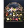 Image 3 : Set of Butterflies Figurines and Glass Decorative Cage