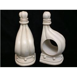 Window Curtain Rod Decorative Holders Mounts to Wall White/Cream Colour