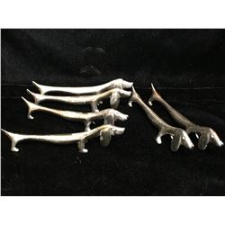 Lot of 6 Weener Dog Figurines