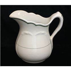 John Haddock & Sons Ltd. England White and Green Pitcher