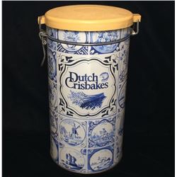 Dutch Crisbakes Decorative Tin Can with Cover