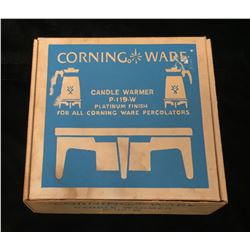 Corning Glass Works Ware of Canada Ltd. Candle Warmer Platinum Finish