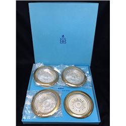 Birks Lot of 4 Coaster - Ash Tray Set