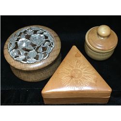 Lot of 3 Stylized Storage Décor Pieces