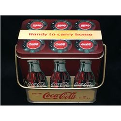 Coca-Cola 6 Bottle Carton Tin Collector Case