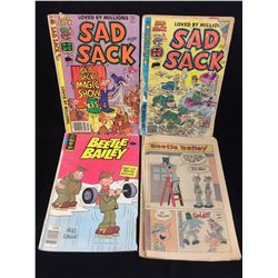 Lot of 4 Sad Sack and Beetle Bailey Comics