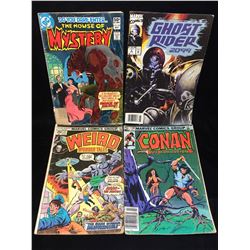 Lot of 4 House of Mystery, Ghost Rider, Weird, Conan Comics