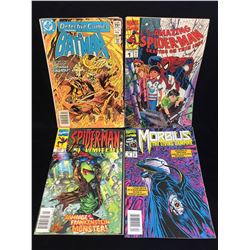 Lot of 4 Marvel, DC Comics - Batman, Spider-Man, Morbius