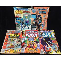 Lot of 5 DC, Marvel Comics Batman, Superman and Batman, Star Wars, Thor