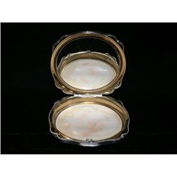 Vintage Women's Mirror-Flip Powder Case