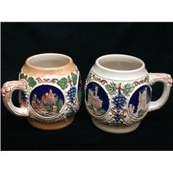 Lot of 2 Gerz W. Germany Beer Stein, Cider Stoneware Mugs