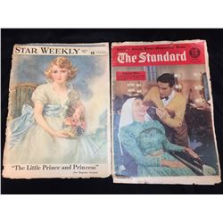 Lot of 2-The Star Weekly 1953 & The Standard 1949 Magazines