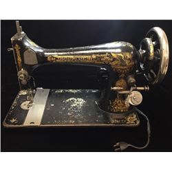 1910s SINGER Sewing Machine Sphinx Decal Model 15 Serial C917621