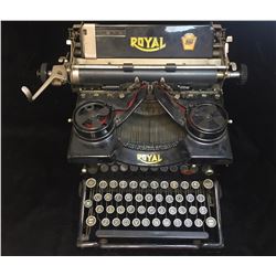 Antique Vintage 1920s ROYAL No. 10 Typewriter Double Beveled Glass Side Panels