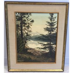 Spring Maligne Lake by Joan Holmes