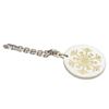 Image 1 : Hermes White Leather Snowflake Keychain